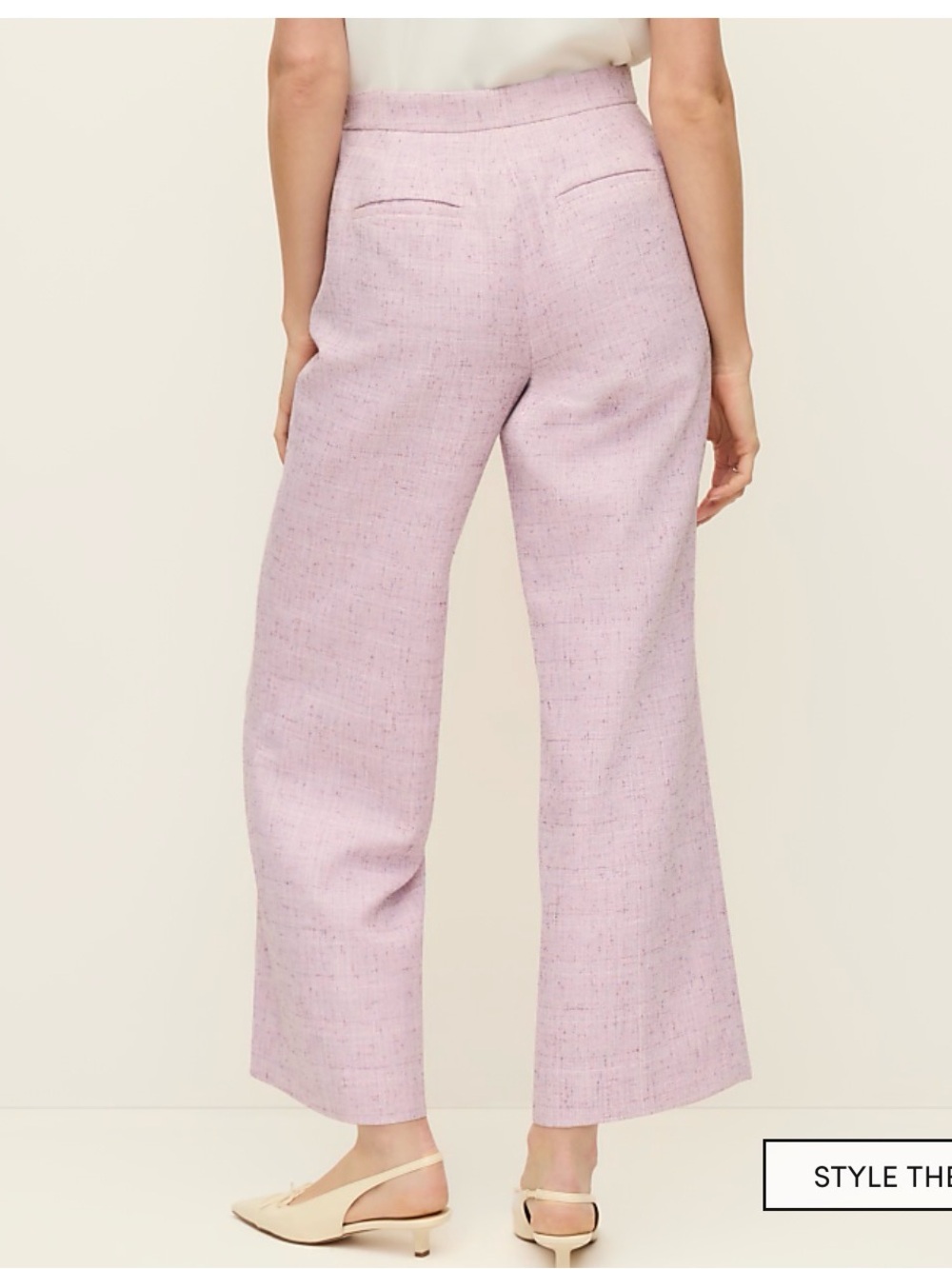 Ann Taylor Pastel Lilac Wide-Leg Pants - Picture 3 of 10